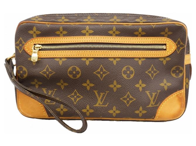 Pochette Louis Vuitton Monogram Marly Dragonne GM Marron