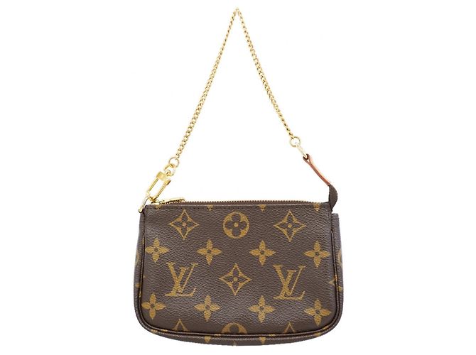 Louis Vuitton Monogram Mini Pochette Accessoires Marrone