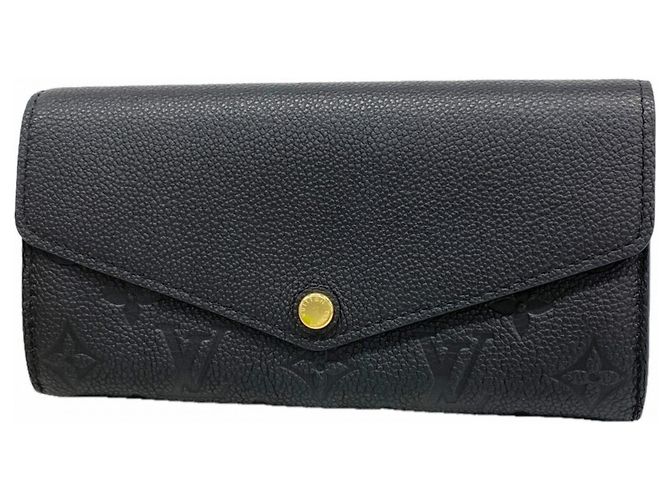 Cartera larga Sarah en cuero Monogram Empreinte Louis Vuitton Negro