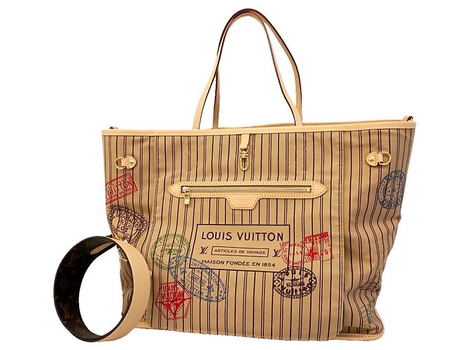 Bolsa Tote Louis Vuitton Monogram Neverfull Inside Out GM Marrom Bege