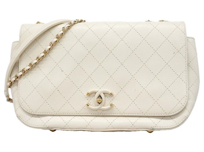 Bolso de Hombro Chanel Matelassé Blanco