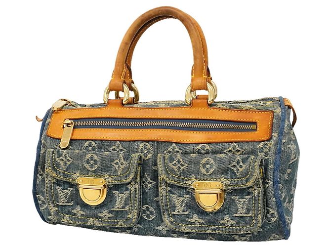 Borsa Louis Vuitton Monogram Denim Neo Speedy Blu