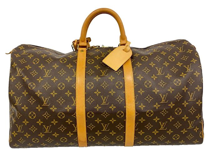 Borsa Boston Louis Vuitton Monogram Keepall 55 Marrone