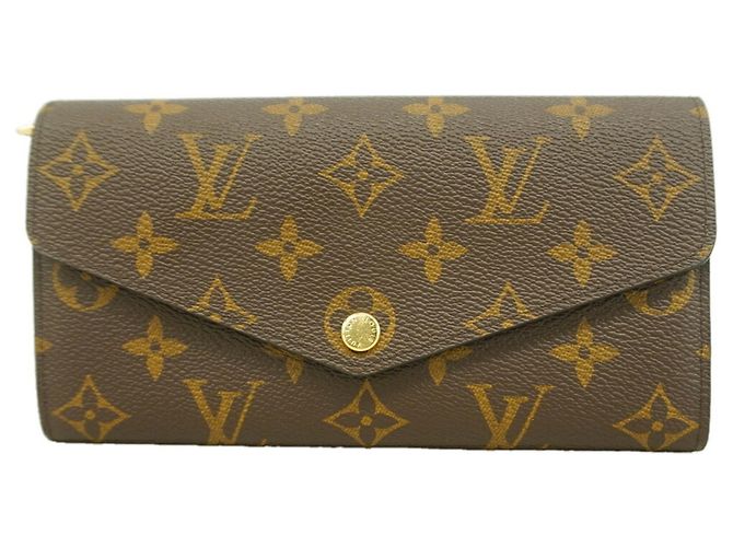 Carteira Long Sarah Monogram Louis Vuitton Marrom