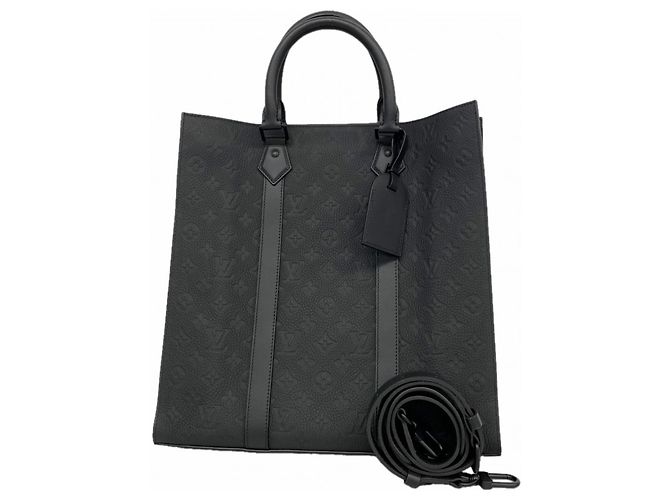 Borsa Tote Plat Monogram Taurillon Louis Vuitton Nero
