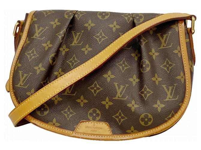 Borsa a Spalla Louis Vuitton Monogram Menilmontant PM Marrone