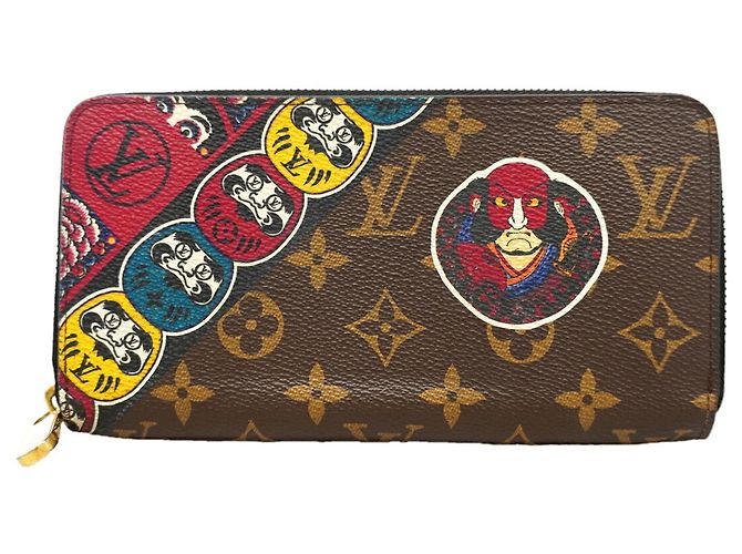 Cartera Zippy Monogram Louis Vuitton Castaño Multicolor