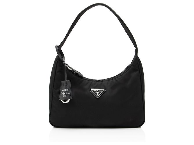 Prada Tessuto Re-Edition 2000 Mini Hobo Nero