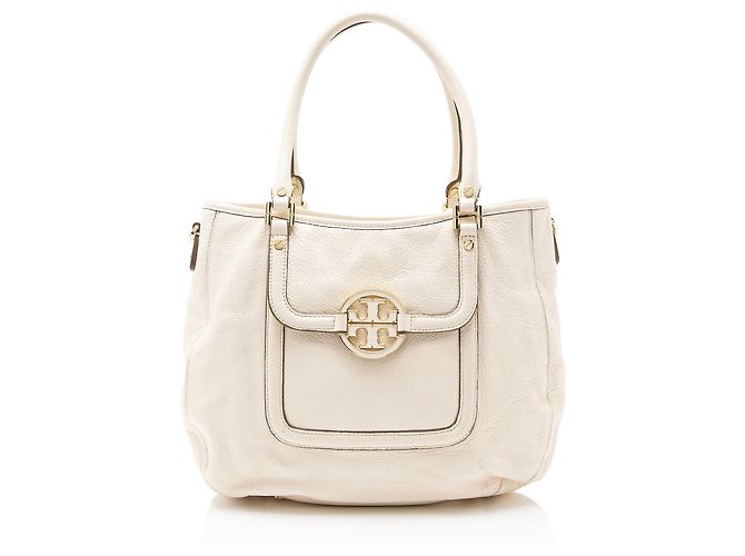 Bolsa Hobo Amanda Classic de couro Tory Burch Branco