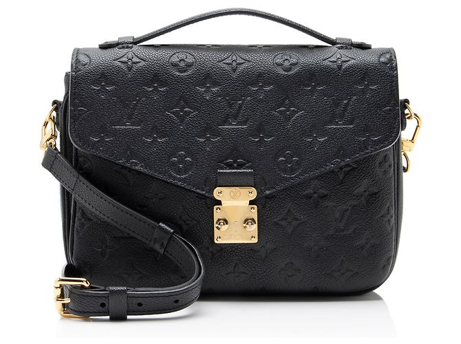 Bolsa de ombro Pochette Metis Monogram Empreinte Louis Vuitton Preto