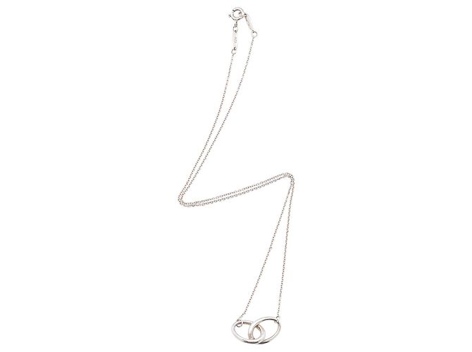 Colar Elsa Peretti em prata de lei de loop duplo Tiffany & Co. Metálico