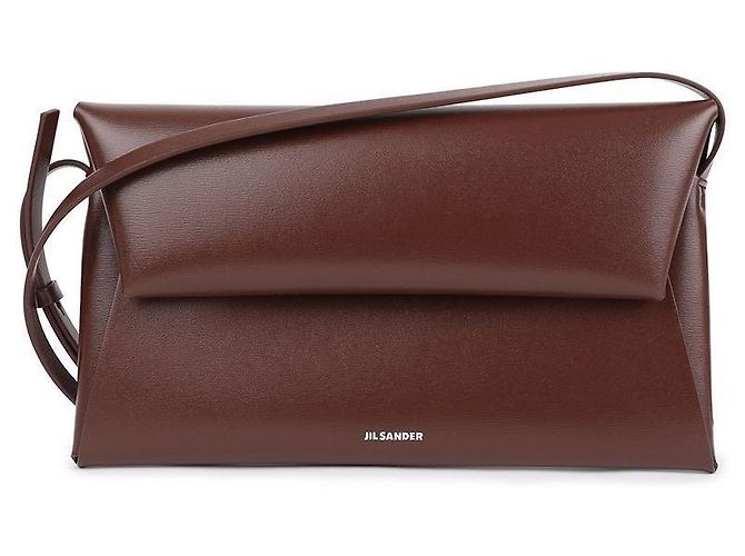 Jil Sander Piccola borsa a tracolla pieghevole Marrone