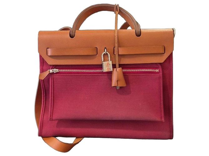 Bolsa Hermès Herbag Zip 31 Marrom Bordeaux