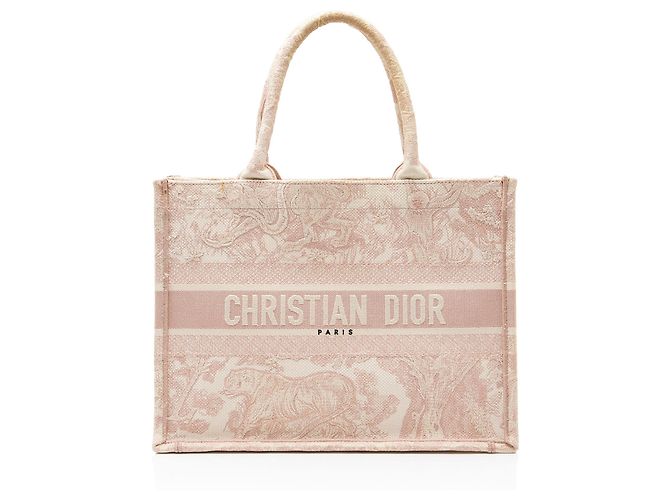 Dior Toile De Jouy Medium Book Tote Rose