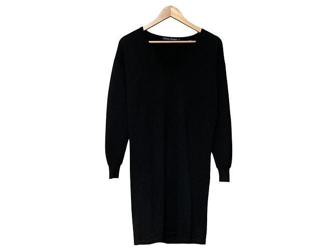 Ralph Lauren V-Ausschnitt Strickpullover Schwarz