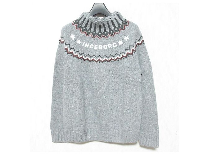 Autre Marque INGEBORG Tasmania Lamb Wool Knit Pullover Brown