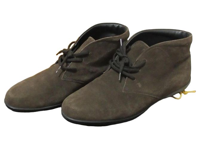 Bottines chukka en daim Gommini Tod's Marron