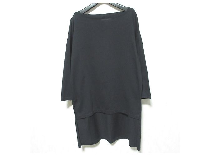 Autre Marque Top Americana com bainha assimétrica e mangas 3/4 Preto