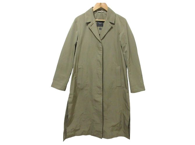 Max Mara Satin Coat Green Khaki