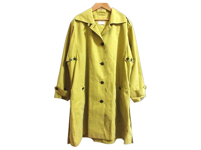 Autre Marque Cappotto singolo con ricamo logo Aigner Giallo