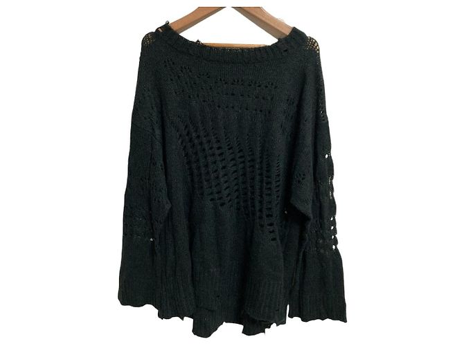 Autre Marque Top de malha grunge GRACE CONTINENTAL Preto