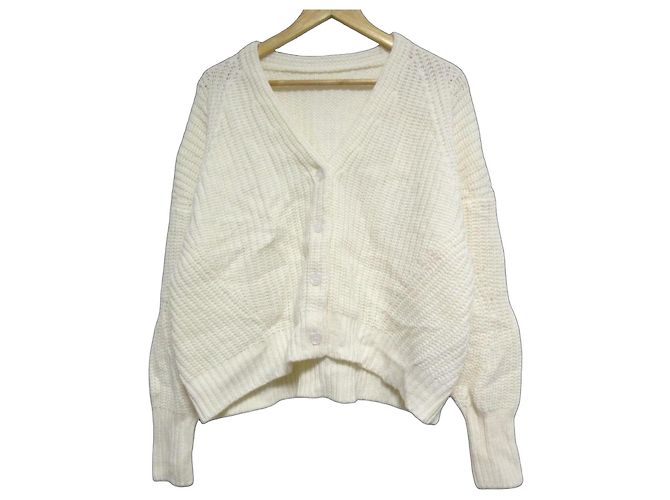 Autre Marque Cardigan de malha solta GRACE CONTINENTAL Branco