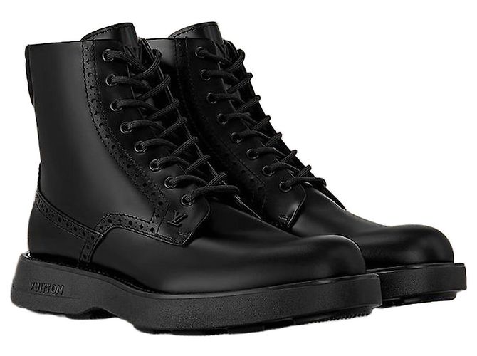 Louis Vuitton Botas de combate Bastille Black Preto