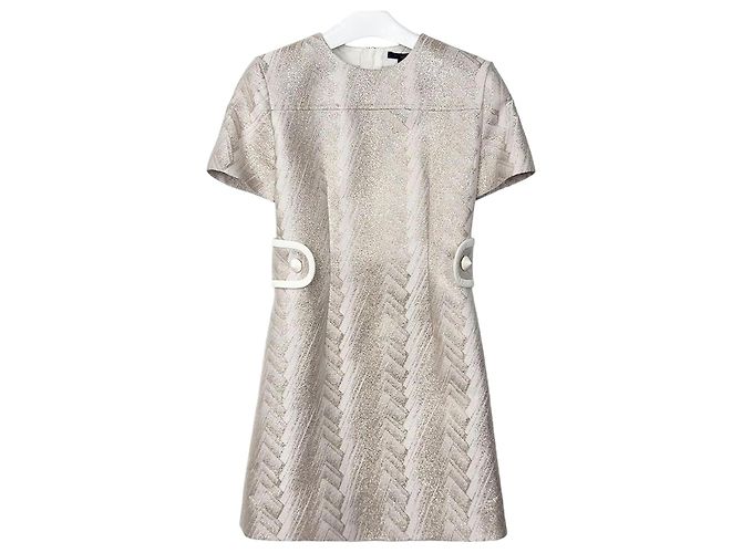 Louis Vuitton Vestido de seda sin usar Castaño