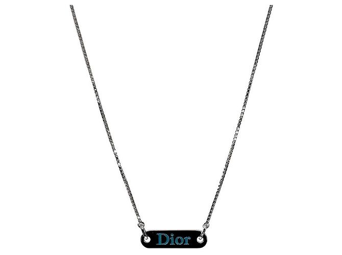 Dior Collana Blue Plate Silver 