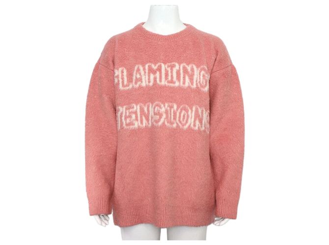 Céline Artist Bazaar Flamingo Logo Unisex Strick Blau
