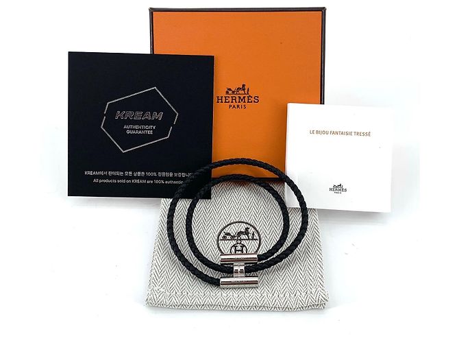 Hermès Bracciale Tunis Trese per uomo Nero 