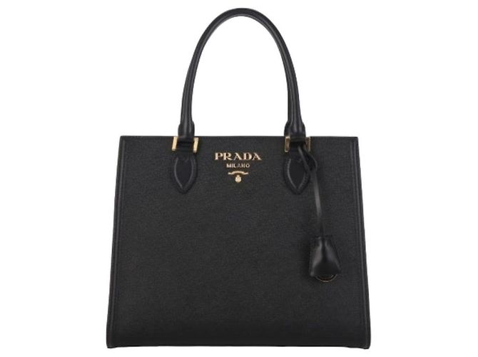 Prada Sac cabas carré en Saffiano Noir