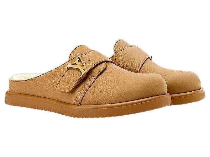 Eva Louis Vuitton Easy Mule Beige Brown