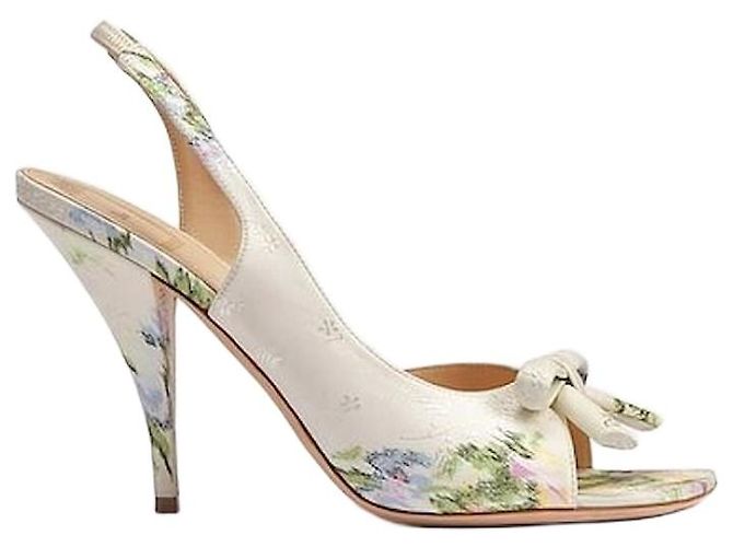 Louis Vuitton Sandali slingback con tacco multicolore con fiocco