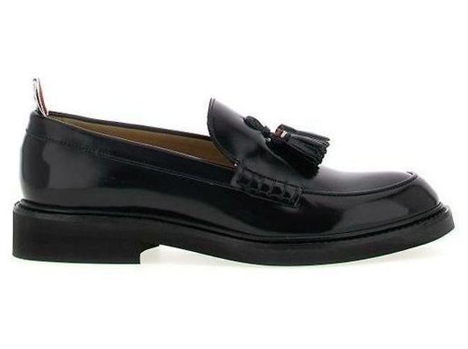 Thom Browne Mocassins com borlas em couro de vitelo polido Microsol Preto