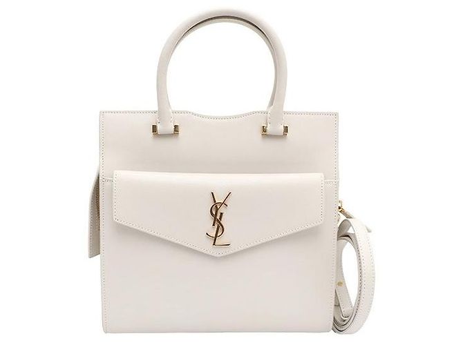 Saint Laurent Bolsa Tote Uptown Small e Bolsa de Ombro Branco