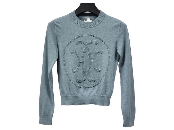 Hermès Pull en maille LIFT en cachemire inutilisé Bleu