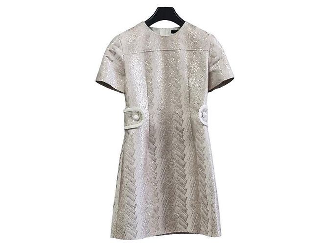 Louis Vuitton Vestido de seda não utilizado Multicor