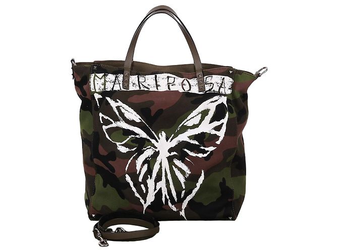 Valentino Bolso Tote Mariposa y Bolso de Hombro Camouflage