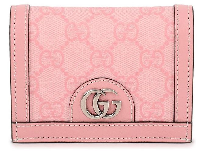 Gucci Cartera tarjetero Ophidia GG Rosa