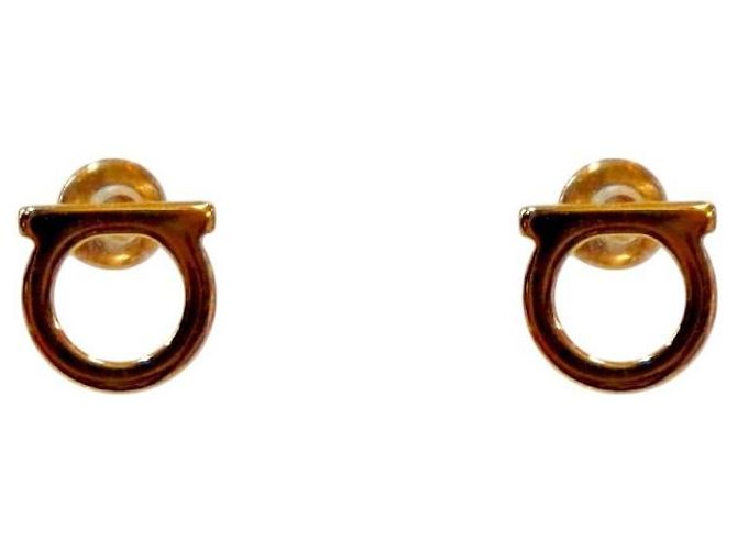 Salvatore Ferragamo Orecchini Gancini D'oro