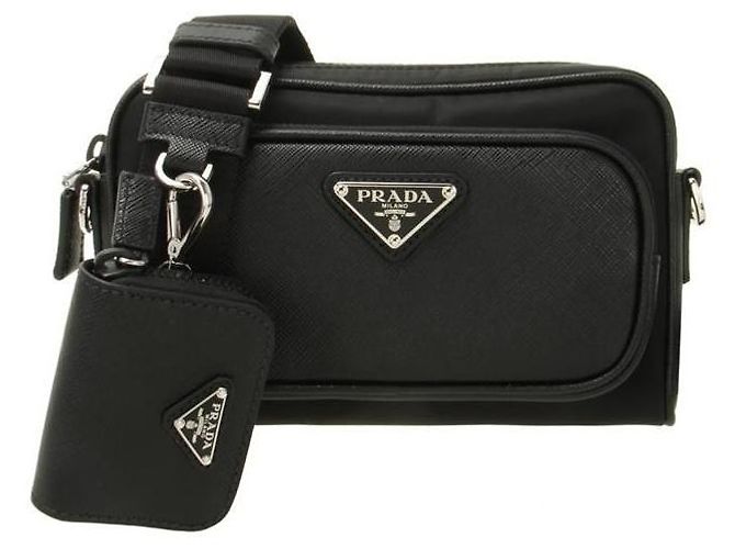 Prada Borsa a tracolla in Re-Nylon e pelle Saffiano OOO