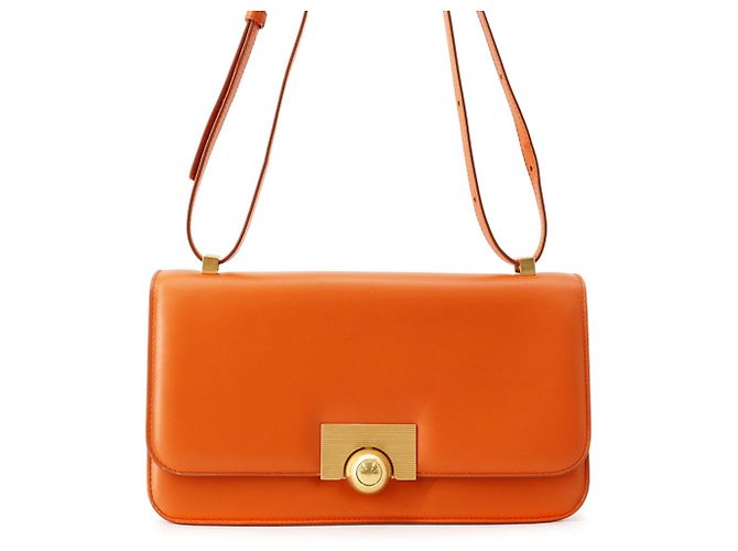 Bolsa de ombro em couro clássico Bottega Veneta Laranja