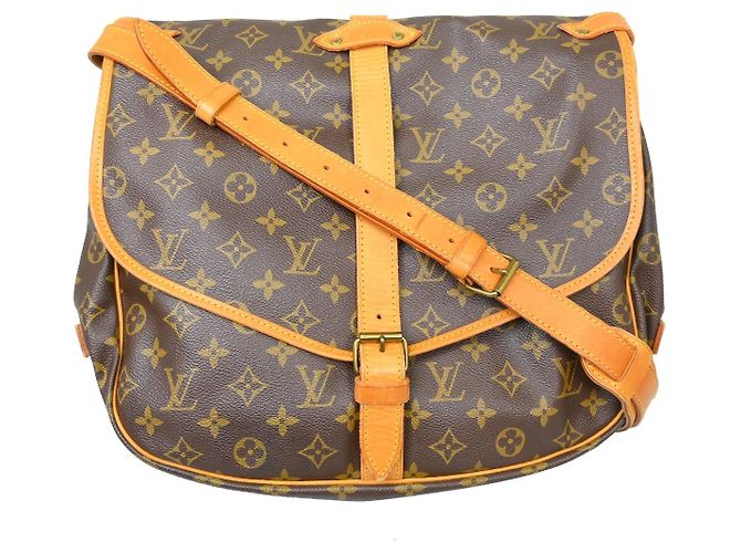 Louis Vuitton Saumur Monogram Canvas 35 Marron