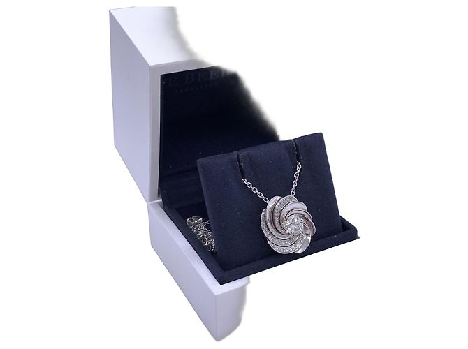 Collana De Beers Light in Motion in Platino e Diamanti Argento