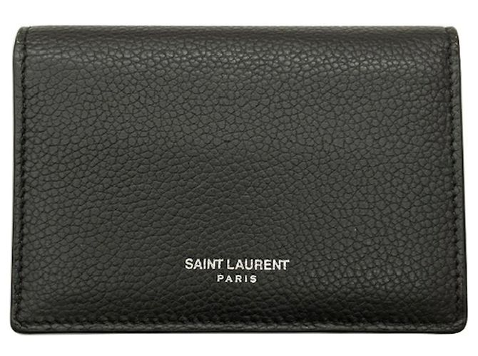 Saint Laurent Black Leather Card Case