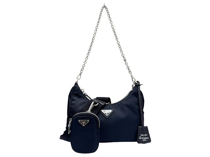 Bolsa de nylon PRADA Re Edition 2005 Preto
