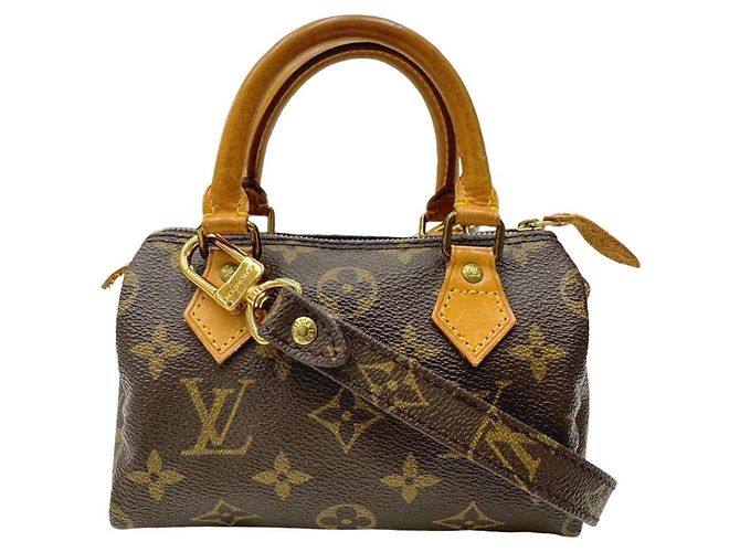 Sac à main Louis Vuitton Mini Speedy Monogram Canvas Marron