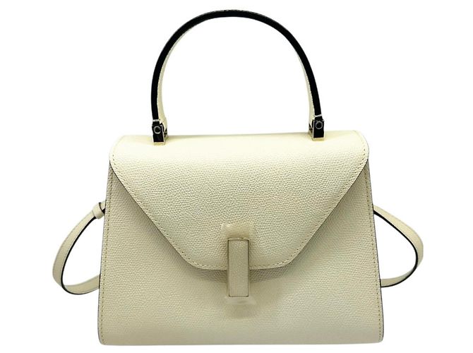 Sac à main Valextra Mini Iside en cuir blanc cassé