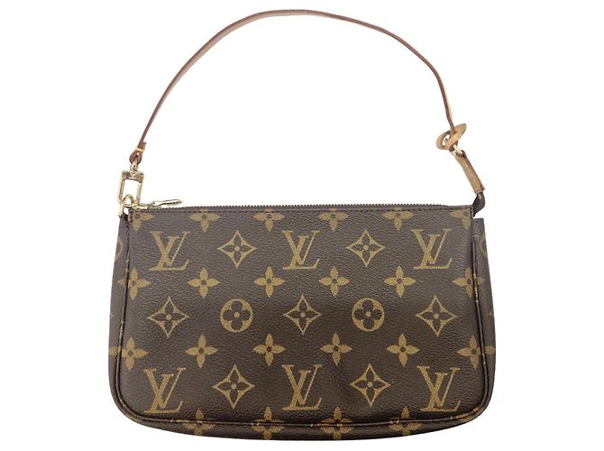 Bolso Louis Vuitton Monogram Pochette Accessoires Castaño